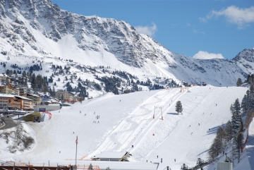 View to ski slopes of Obertauern from apartment
